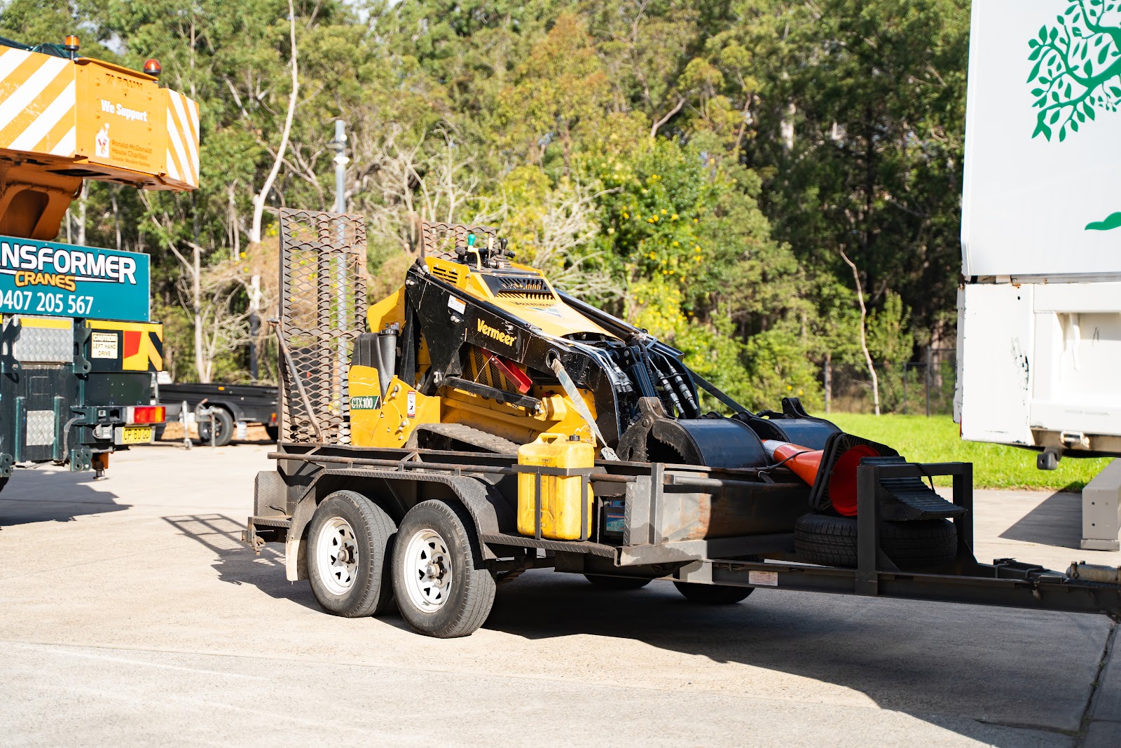 Trees Down Under stump grinding and site equipment for land clearing for forestry projects